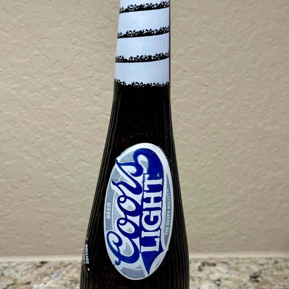 Vintage 1 Pint Coors Light Baseball Bat Bottle Limited Edition - EMPTY w/Cap